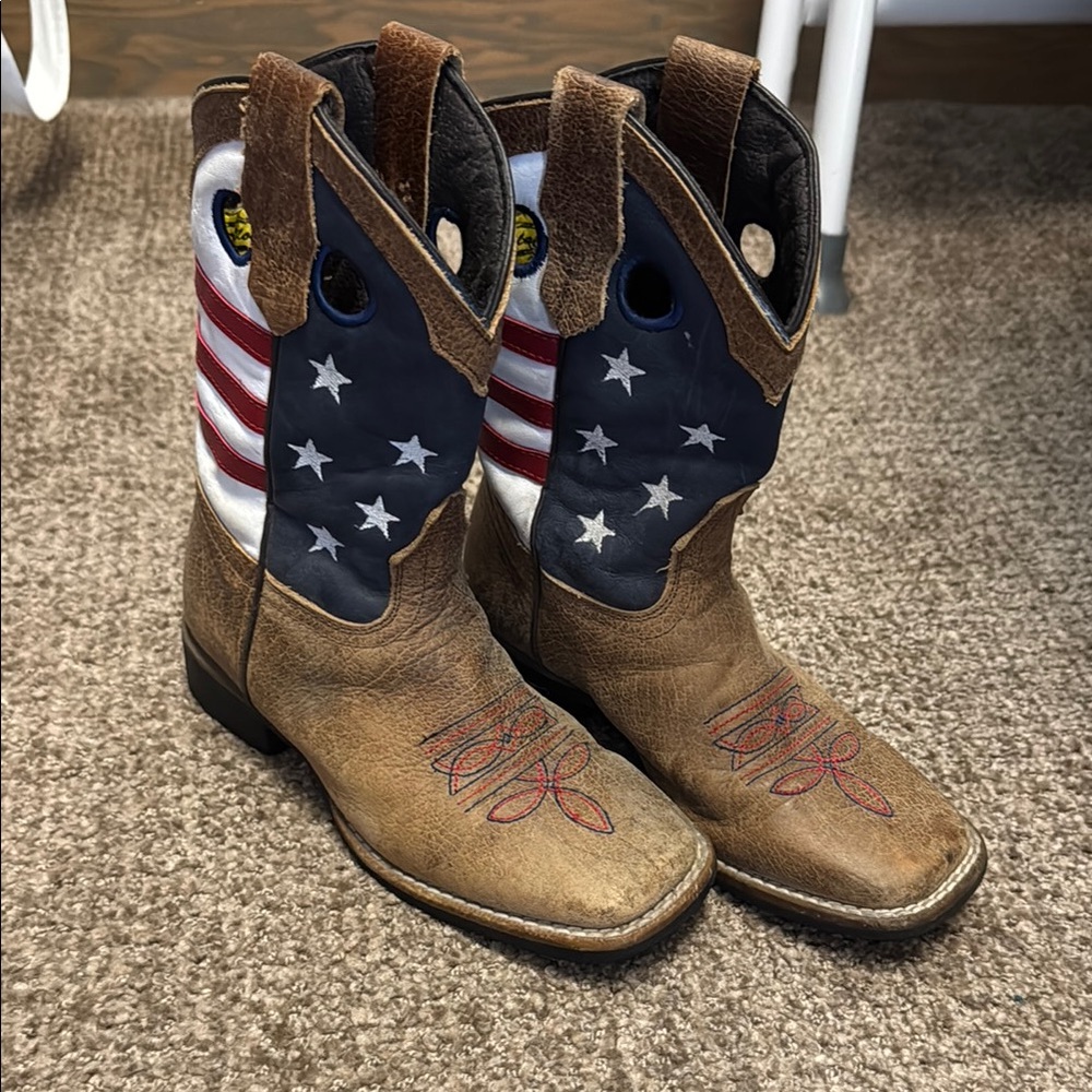 Patriotic Kids Cowboy Boots